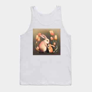 Sweet Mom and Baby Rabbit Tank Top